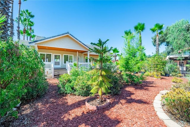 exterior space with a porch