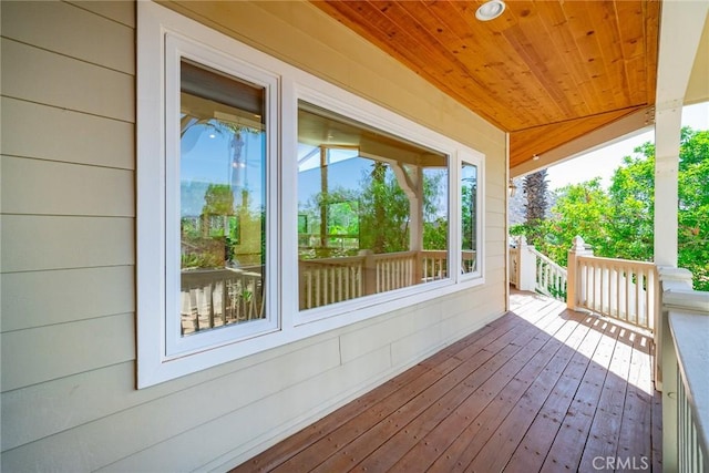 view of wooden terrace