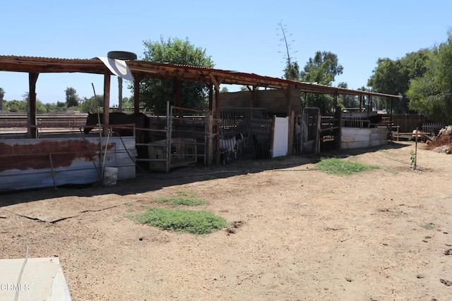 view of horse barn