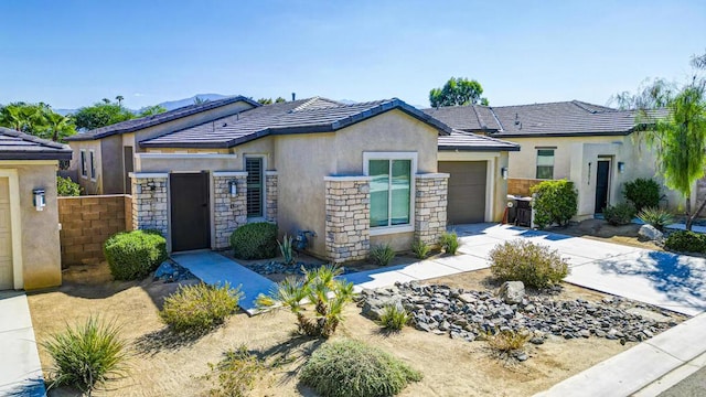 view of front of house featuring a garage