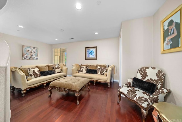 living room featuring wood-type flooring