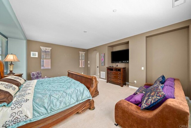 view of carpeted bedroom