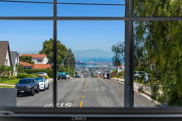 view of street featuring a mountain view