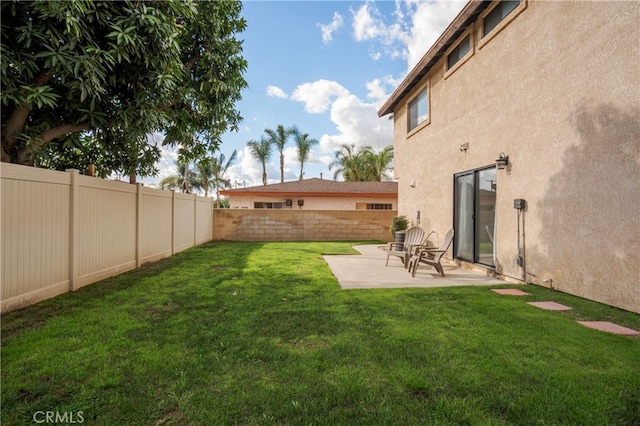 view of yard featuring a patio area