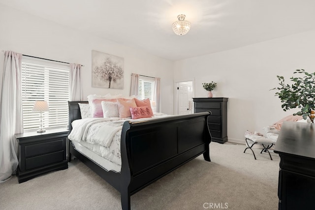 view of carpeted bedroom