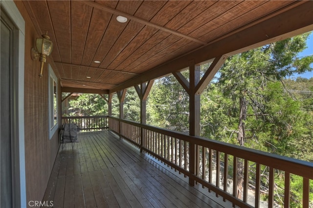 view of wooden terrace