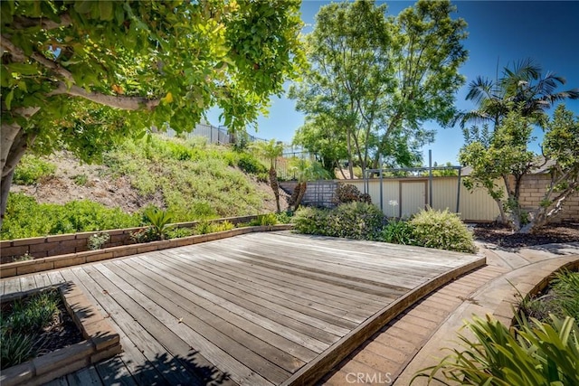 view of wooden terrace