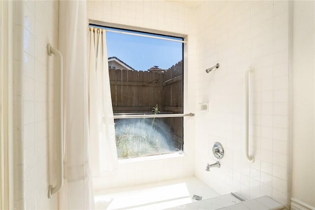 bathroom with walk in shower