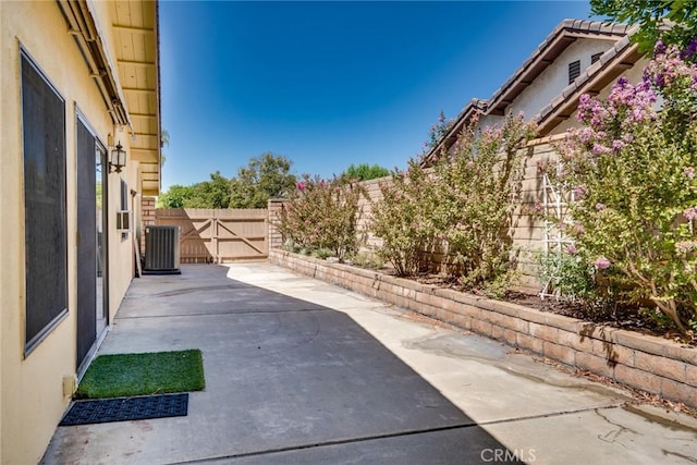 view of patio / terrace featuring central AC