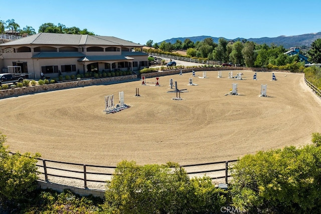 view of property's community with a mountain view