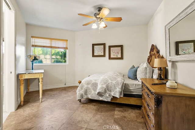 bedroom with ceiling fan