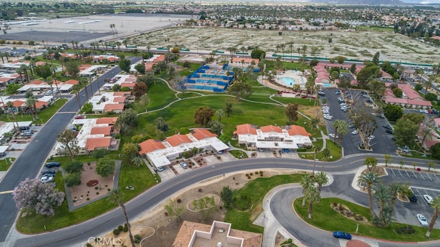 drone / aerial view with a residential view