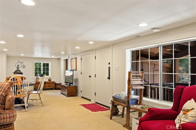 view of carpeted living room