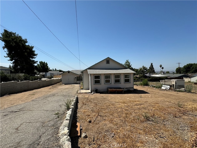 view of back of property