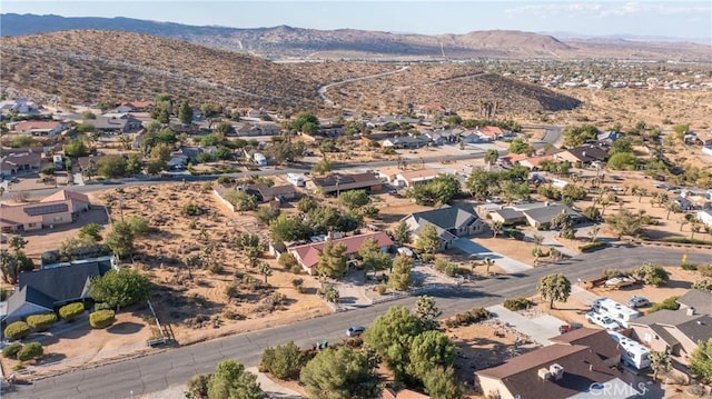 aerial view with a mountain view