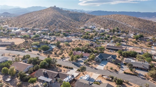 drone / aerial view with a mountain view