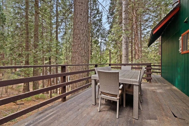 exterior space featuring a wooden deck