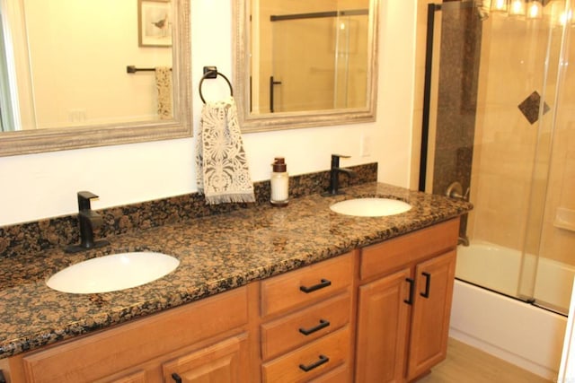 1365 Seacoast Dr Unit E, Imperial Beach, CA 91932 - full bath featuring combined bath / shower with glass door and double vanity