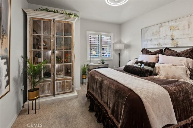 view of carpeted bedroom