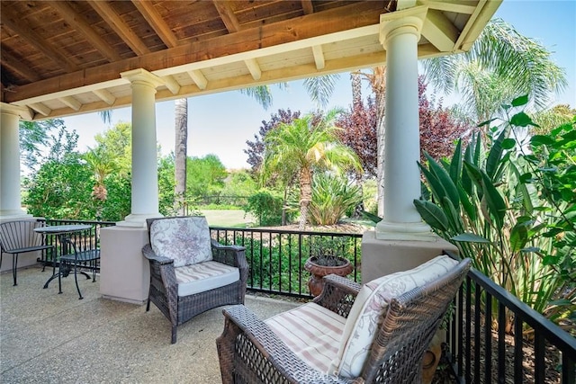 balcony with a porch