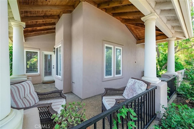 view of patio with covered porch