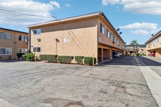 view of property featuring a garage