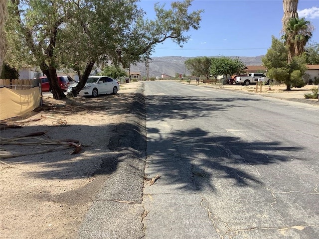 view of street with a mountain view