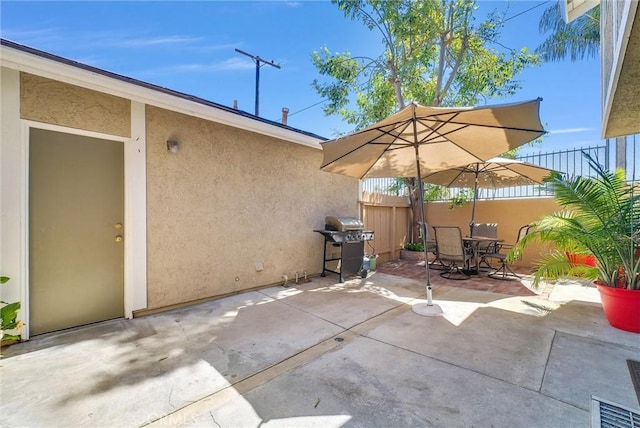 view of patio / terrace with area for grilling