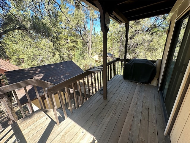 view of wooden deck