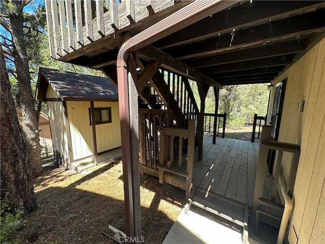 view of wooden terrace