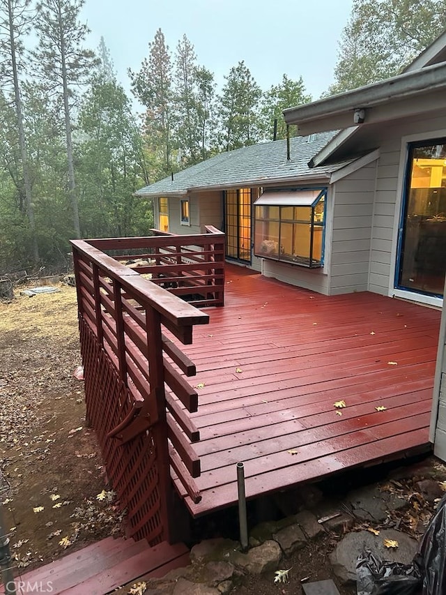 view of wooden deck