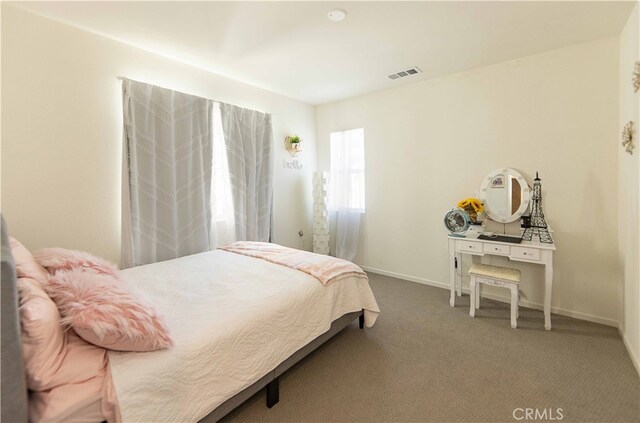 bedroom with carpet floors