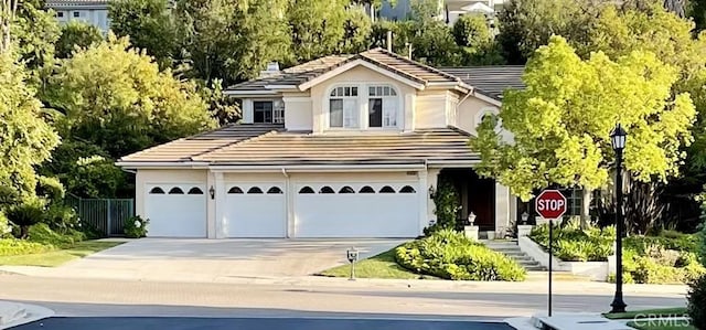 view of property featuring a garage