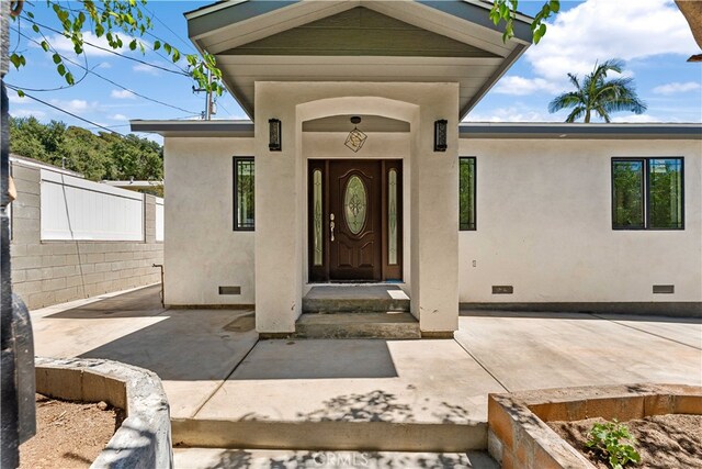 view of doorway to property