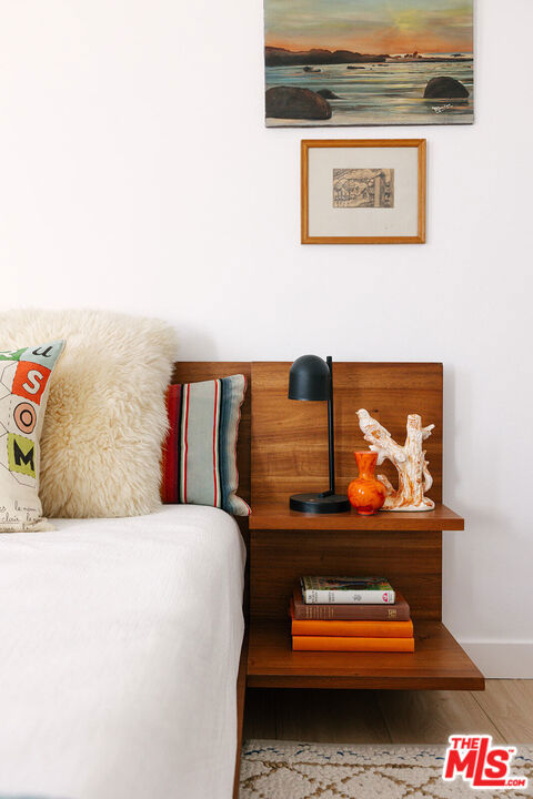 bedroom featuring light hardwood / wood-style flooring