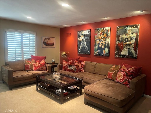 view of carpeted living room