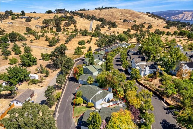 bird's eye view featuring a mountain view