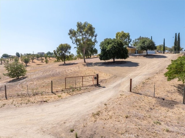 view of street featuring a rural view