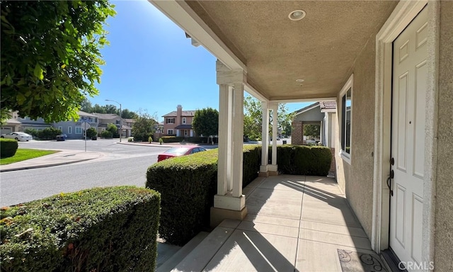 view of patio featuring covered porch