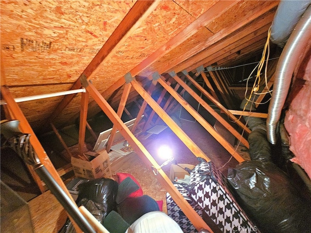 view of attic