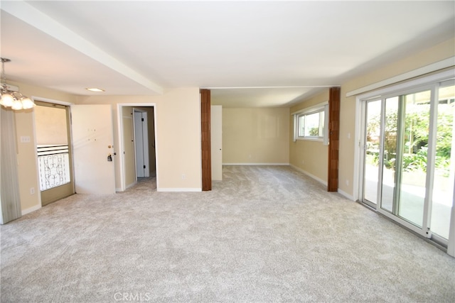 view of carpeted spare room