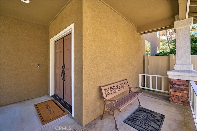 view of doorway to property