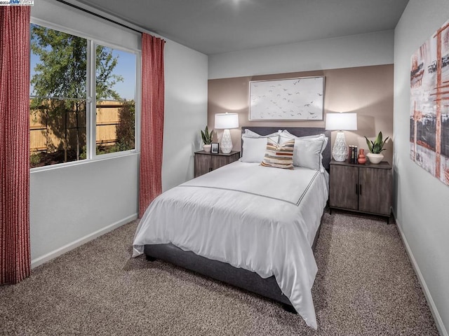 view of carpeted bedroom