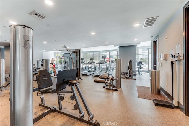 view of exercise room