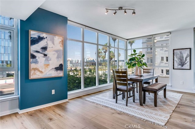 dining room featuring light hardwood / wood-style flooring