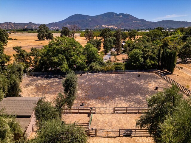 view of mountain feature featuring a rural view