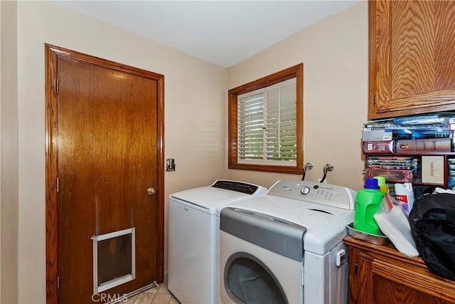 30184 Sky Line Dr, Running Springs, CA 92382 - washroom featuring washing machine and dryer and cabinet space