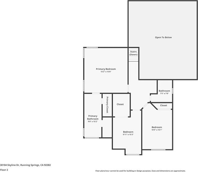 30184 Sky Line Dr, Running Springs, CA 92382 - view of room layout