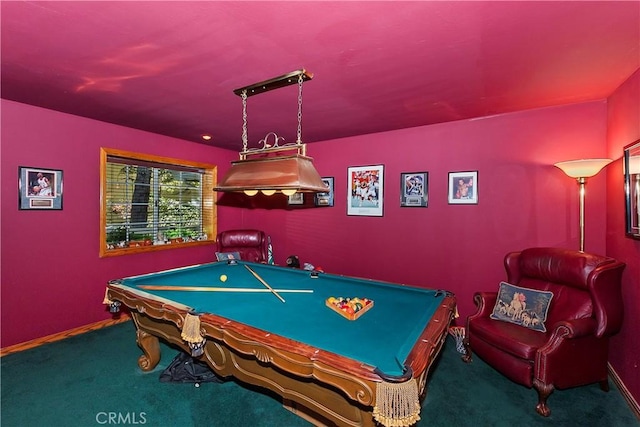 30184 Sky Line Dr, Running Springs, CA 92382 - recreation room featuring carpet flooring and pool table