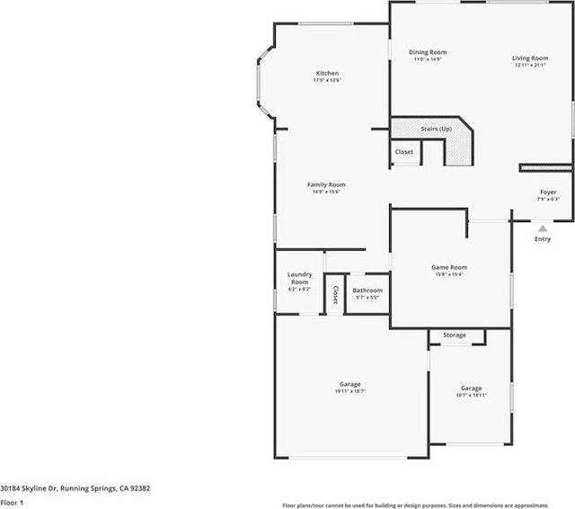 30184 Sky Line Dr, Running Springs, CA 92382 - view of floor plan / room layout
